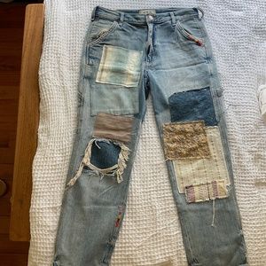 Free People patch work Jeans. Size 25.
